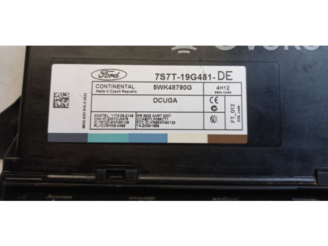 Блок комфорта 7S7T19G481DE, 5WK48790G Ford S-MAX