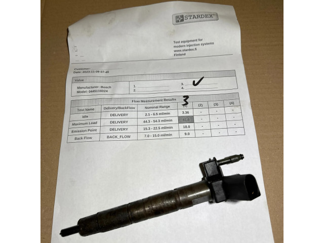 Vstřikovač 0445116024, 04691 BMW X5 E70 pro naftový motor 3.0 N57D30A