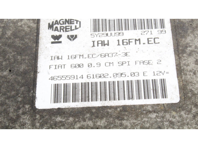 Блок управления двигателя 46555914, 6160209503E Fiat Seicento/600