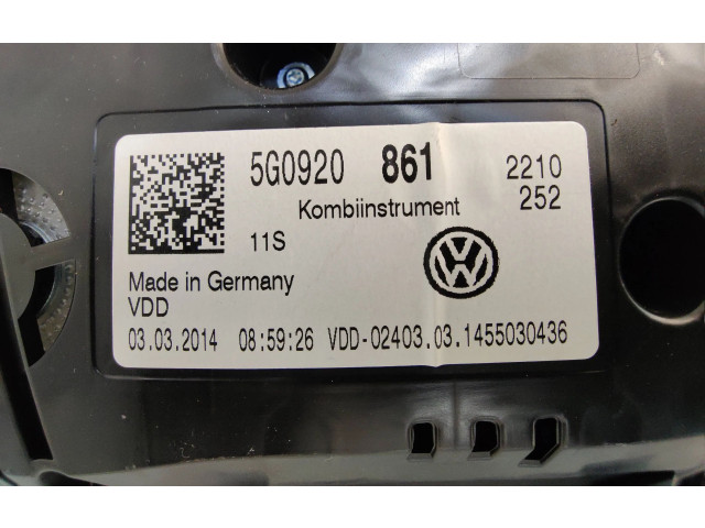 Панель приборов 5G0920861, 1455030436 Volkswagen Golf VII