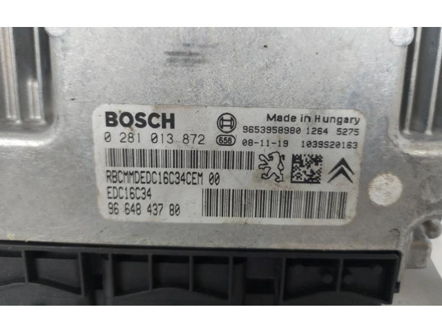Řídící jednotka 0281013872 Citroen C3 Picasso 2009