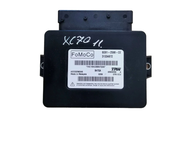 Модуль управления ручным тормозом 6G912598CE, 31334872 Volvo XC70