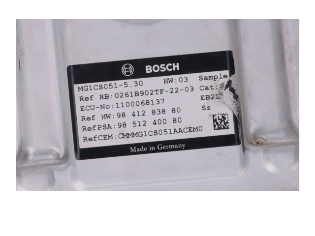 Блок управления двигателя 9851240080 Citroen C3 Aircross