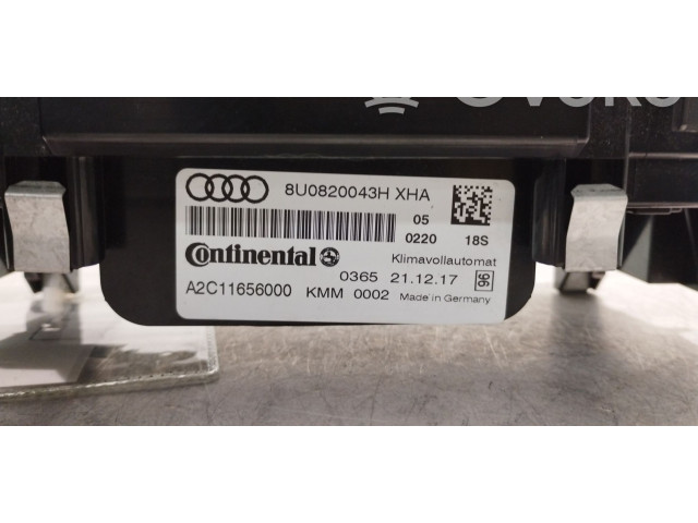 Блок управления климат-контролем 8U0820043H, A2C11656000 Audi Q3 8U