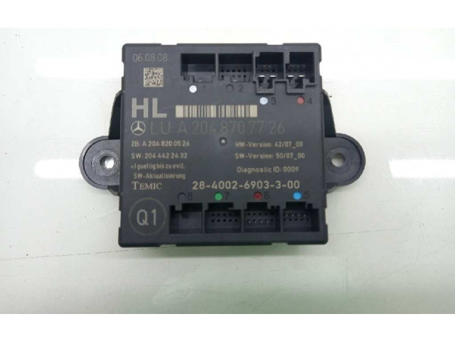 Zámek zadních dveří A2048707726, A2048200526 Mercedes-Benz C W204 2008