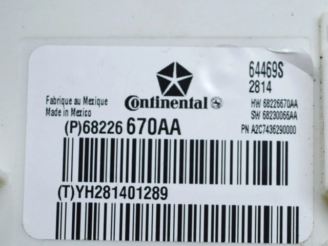 Блок комфорта 68230066AA, A2C7436290000   Maserati Quattroporte   