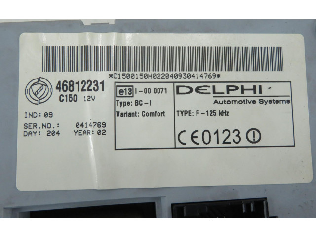 Pojistková skříňka 46812231, 46812231 Fiat Punto (188) 2002