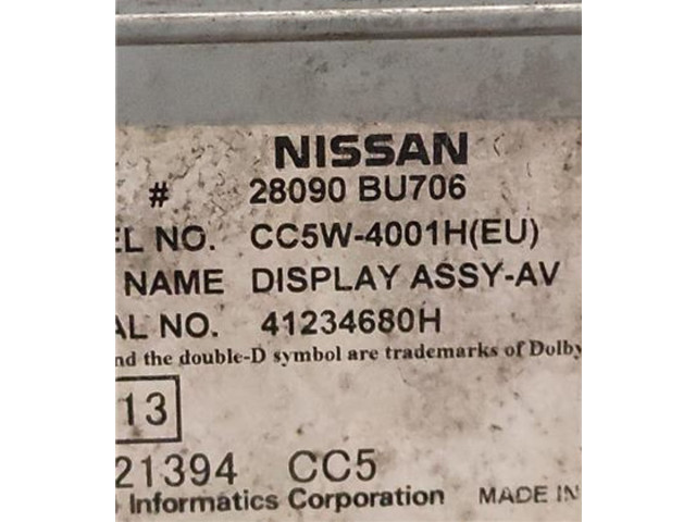 Дисплей 28090BU706, 28090BU706 Nissan Almera Tino