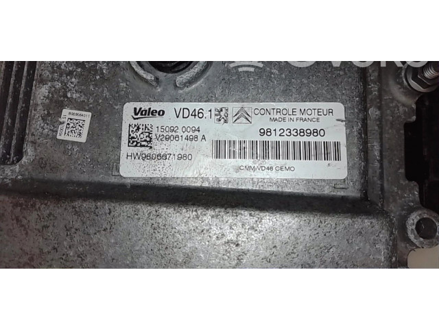 Блок управления двигателя 9812338980 Peugeot 2008 I