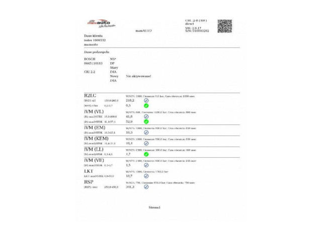 Vstřikovač 0445110183, 0445110183 Fiat Punto (199)