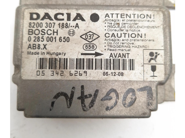 Блок подушек безопасности 8200307188A, 0285001650   Dacia Logan I