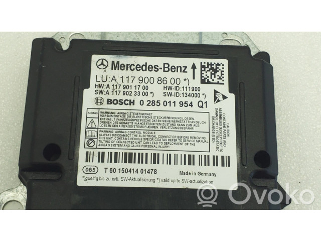 Блок подушек безопасности A1179008600, 0285011954 Mercedes-Benz A W176