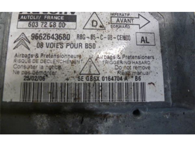 Блок подушек безопасности 603725800, 9662643680   Citroen C4 I