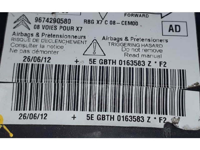 Блок подушек безопасности 9803844280, 9674290580 Citroen C5