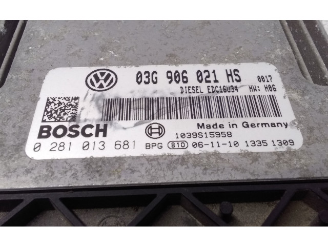 Řídící jednotka 03G906021HS, 0281013681 Volkswagen Caddy 2007