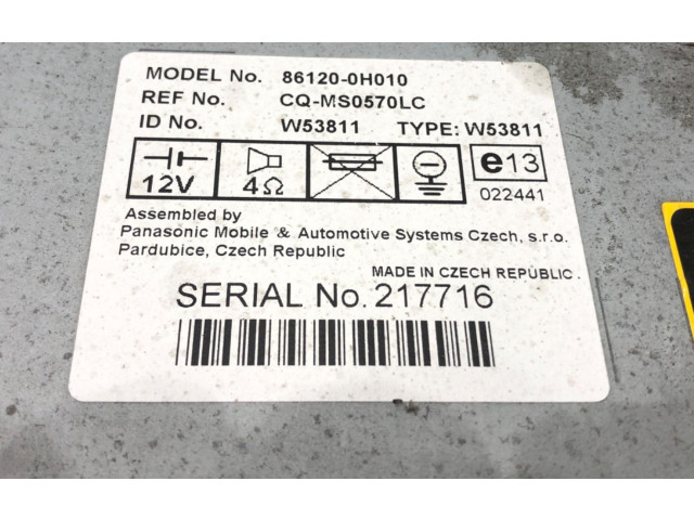 Поршень Радио/ проигрыватель CD/DVD / навигация 86120-0H010 Peugeot 107