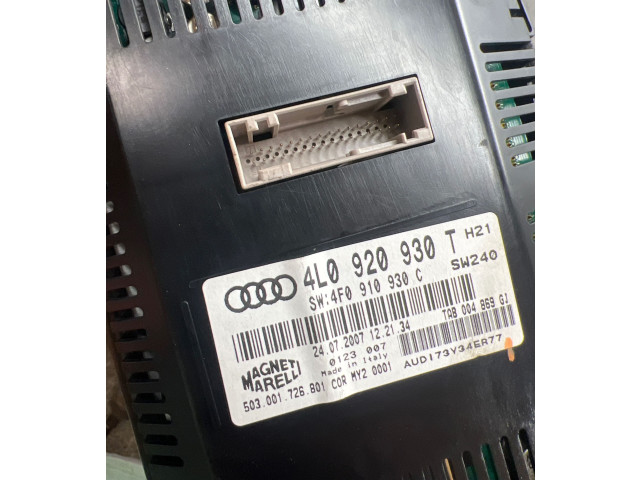 Přístrojová deska  Audi Q7 4L 2007 4L0920930T, 503001726801  