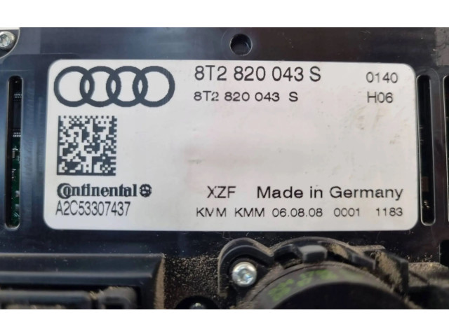 Блок управления климат-контролем A2C53307437, 8T2820043S   Audi A5 Sportback 8TA