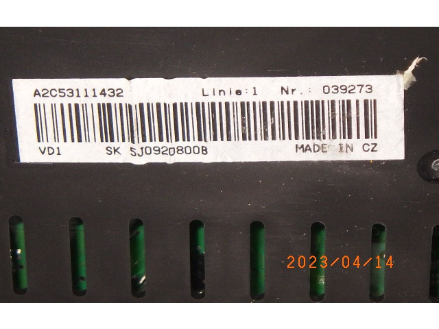 Панель приборов 5J0920800E Skoda Fabia Mk2 (5J)