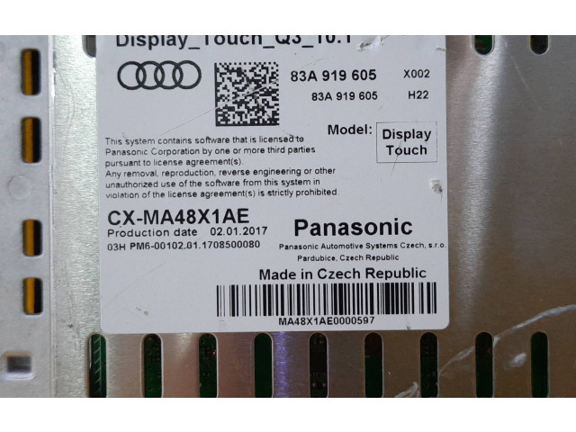 Дисплей 83A919605, 83A919605 Audi Q3 F3