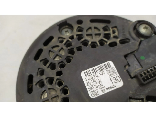 Генератор 39078192 Opel Astra K 1.0