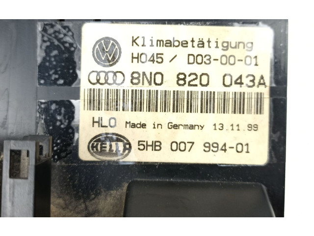 Модуль блока управления кондиционером 8N0820043A, 5HB00799401   Audi TT Mk1