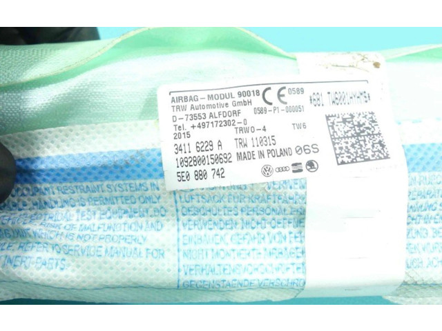 Боковая подушка безопасности 5E0880742, IMPRK1344751 Skoda Octavia Mk3 (5E)
