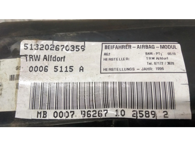 Подушка безопасности пассажира 2028600705, 00065115A   Mercedes-Benz A W169