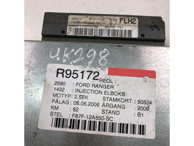 Блок управления двигателем Блок управления F87F12A650SC   Ford Ranger