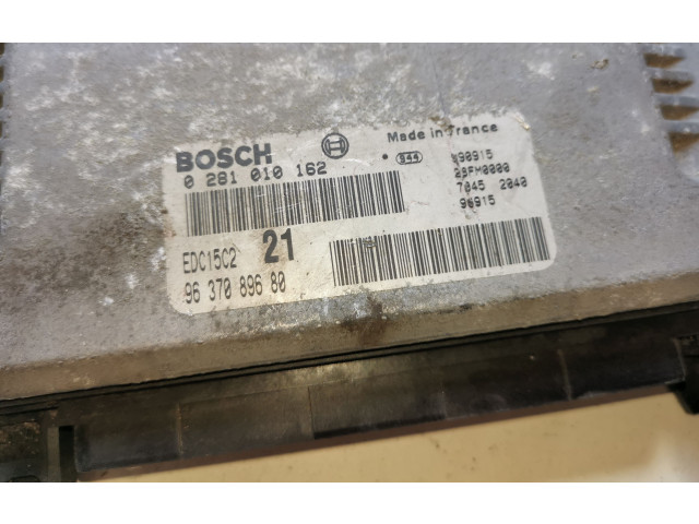 Блок управления двигателя 0281010162, 9637089680 Peugeot 306
