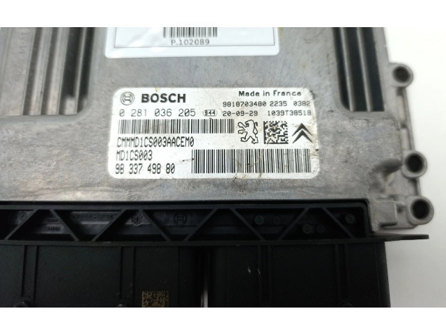 Řídící jednotka 9833749880, 0281036205 Peugeot 2008 II 2019