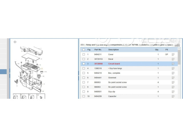 Pojistková skříňka 30728008, 518828108 Volvo XC90 2005