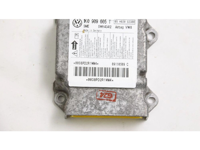 Блок управления надувных подушек 1K0909605T, 1K0909605T Skoda Octavia Mk2 (1Z)