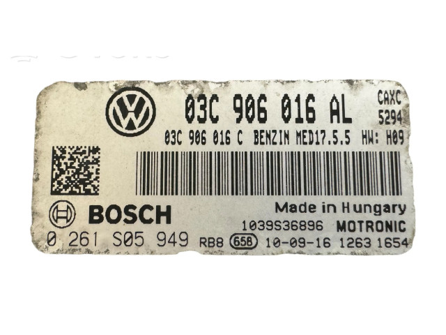 Блок управления двигателя 03C906016C, 0261S05949 Skoda Superb B6 (3T)