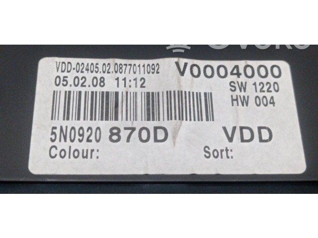 Přístrojová deska  Volkswagen Tiguan 2008 5N0920870D  