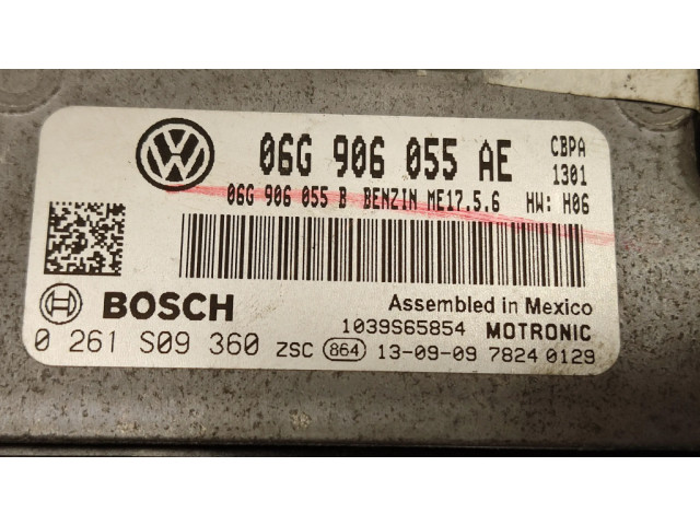 Блок управления двигателем Блок управления 06G906055AE, 0261S09360 Volkswagen Jetta VI