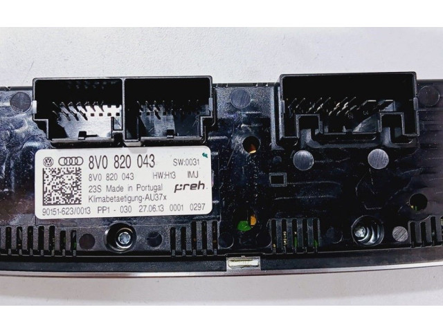 Блок управления климат-контролем 8V0820043 Audi A3 S3 8V