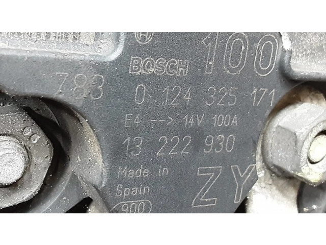 Генератор 13222930, 0124325171 Opel Meriva A 1.4