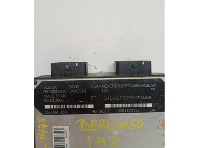 Řídící jednotka 9661879180 Citroen Berlingo 2007