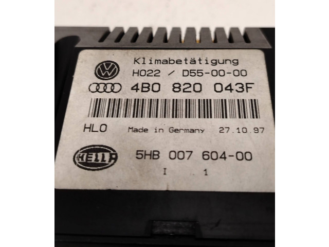 Блок управления климат-контролем 4B0820043F, D0550000   Audi A6 S6 C5 4B