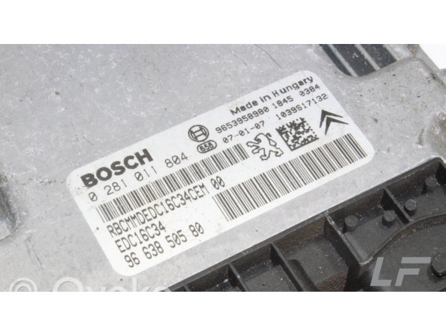 Блок управления двигателя 9663850580, 0281011804 Citroen C3 Aircross