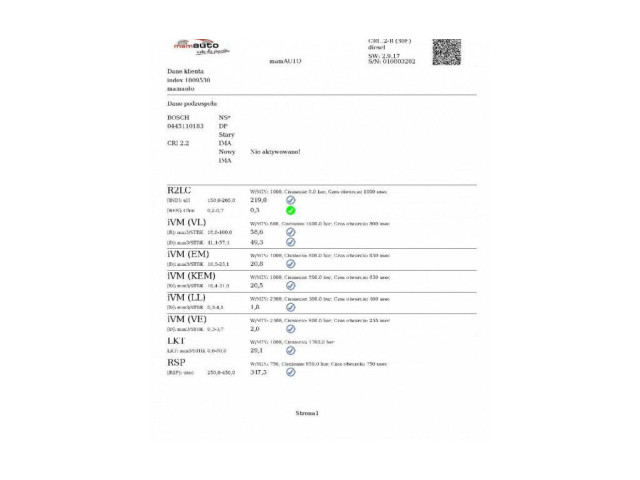 Vstřikovač 0445110183, 0445110183 Fiat Punto (199)