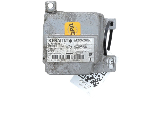 Блок подушек безопасности 8200375763, Z1-1909E Renault Clio II
