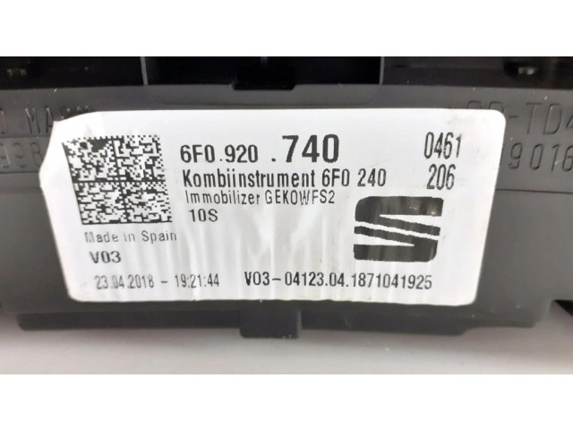 Přístrojová deska Seat Ibiza V (KJ) 2018 6F0920740, E509E345746U176