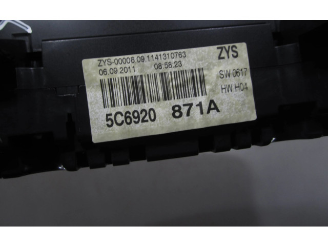 Спидометр (приборный щиток) 5C6920871A, ZYS00006 Volkswagen Jetta VI