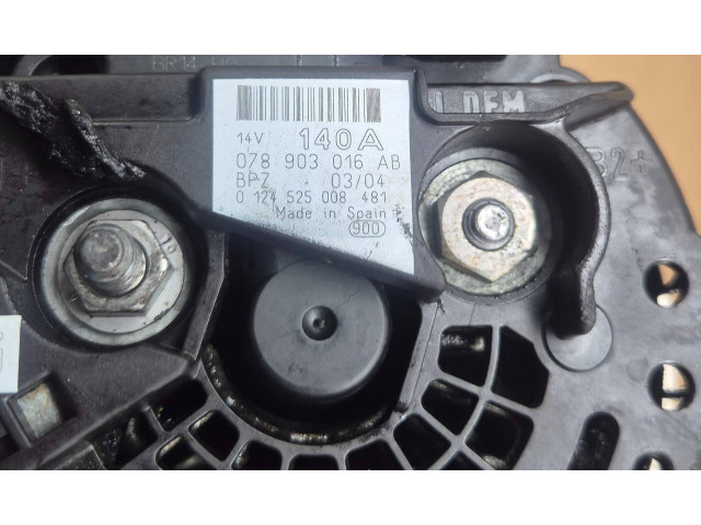 Генератор 078903016AB, 0124525008 Audi A6 S6 C5 4B
