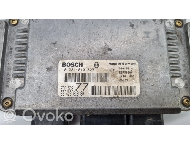 Блок управления двигателя 0281010627, 9642301880   Citroen Xsara Picasso