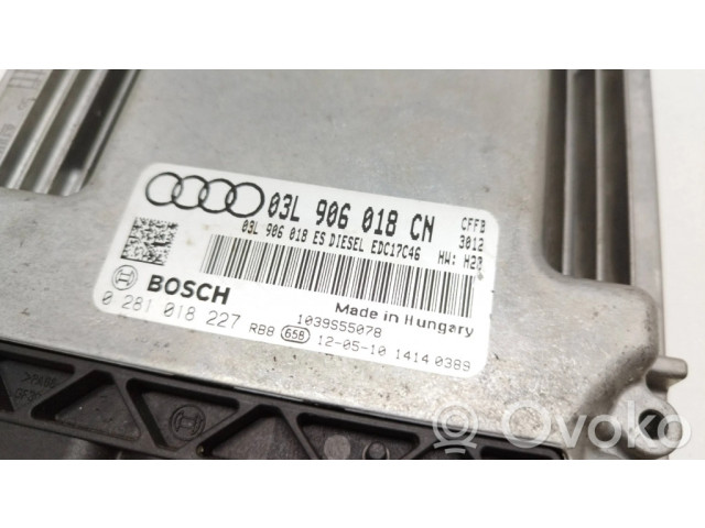 Блок управления двигателя 03L906018CN, 0281018227   Audi Q3 8U