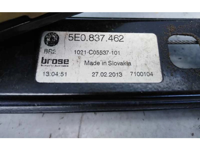 Электрический механизм для подъема окна без двигателя 5E0837462, 5Q0959802B Skoda Octavia Mk3 (5E)