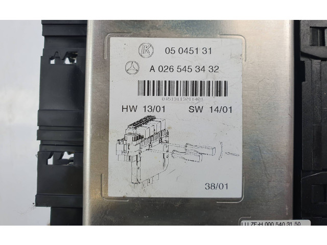 Блок предохранителей  A0265453432   Mercedes-Benz SL R230    